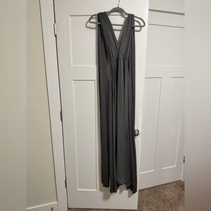 Elegant Gray Maxi Dress